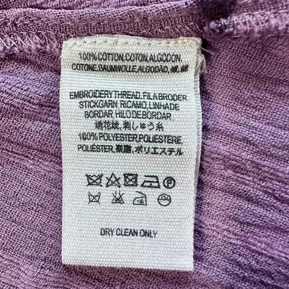 Free People Purple Button Down Shirt Womens Size Medium - Picture 7 of 7